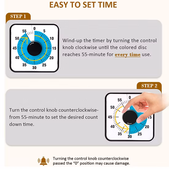 Black Easy Operation Kitchen Switch Countdown Timer