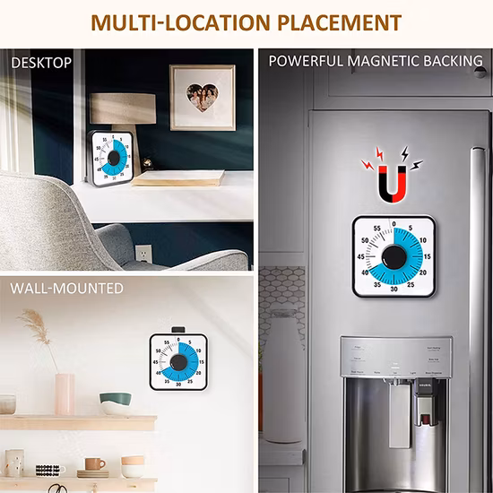 Black Easy Operation Kitchen Switch Countdown Timer