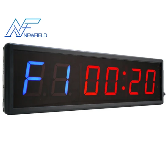 Newfield Digital LED Schwarz Rechteck Tragbarer großer 2,3 Zoll Countdown Fitness Gym Timer Intervall Workout Stoppuhr Fitness Timer