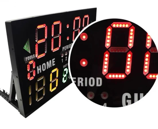 Wiederaufladbare Basketball-LED-Anzeigetafel, tragbare elektronische LED-Digital-Anzeigetafel