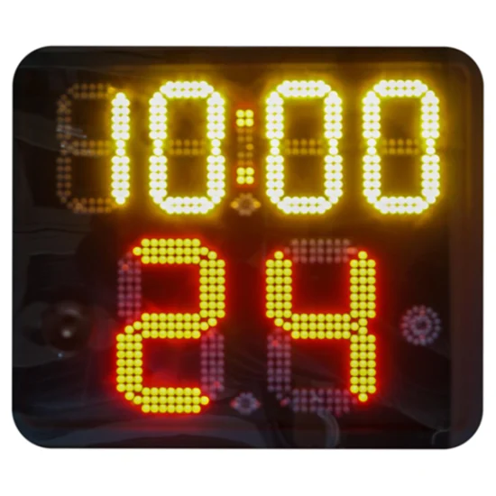 24-Sekunden-Digital-Anzeigetafel für Basketball, wasserdichte elektronische LED-Shot-Clock, vierseitig