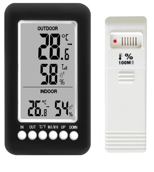 Innenraum-LCD-elektronisches Temperatur-Feuchtigkeitsmessgerät-Digital-Thermometer-Hygrometer-Wecker