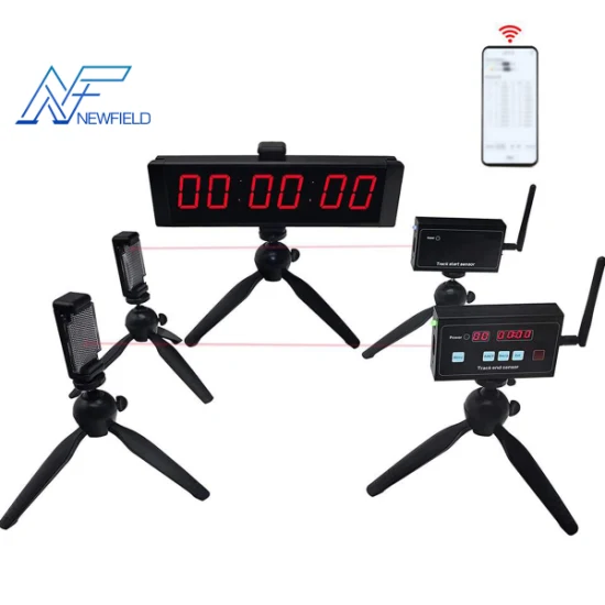 Newfield Renn-Timer mit integrierter Batterie, Stoppuhr, elektronisches Fahrrad-Geschwindigkeitstraining, Skaten, LED-Track-Field-Laser-Timer für Motorräder
