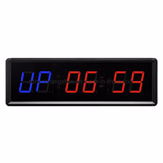 An der Wand montierter Sport-Timer, heißer Verkauf, 6-stellige LED-Digitaluhr, tragbarer, an der Wand montierter Countdown-Fitness-Timer für Boxrennen-Timing