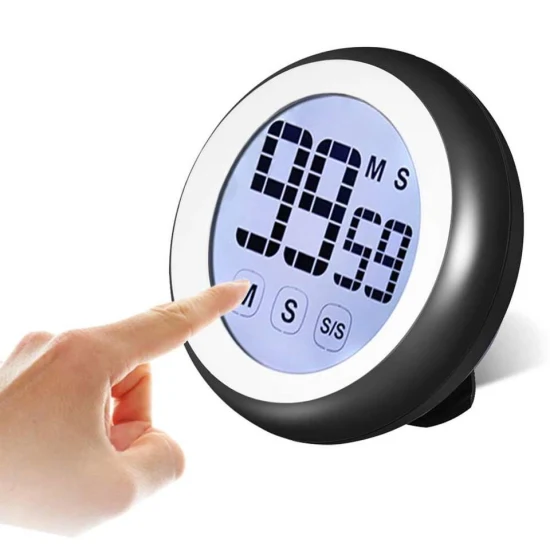 Magnetische Zeitschaltuhr mit einstellbarem lautem Alarm und großen LCD-Ziffern mit Hintergrundbeleuchtung