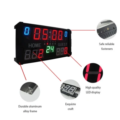 1,5 Zoll 4-stellige kleine tragbare Mini-LED-Digital-Elektronik-Tischtennis-Basketball-Anzeigetafel