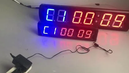 LED Sechs digitale Countdown-Uhr Gym Digitaler Trainingstimer