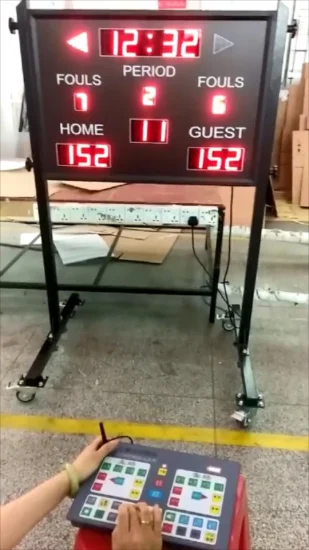 Basketballspiel-Ergebnisbildschirm, LED-Fernbedienung, digitale Anzeigetafel